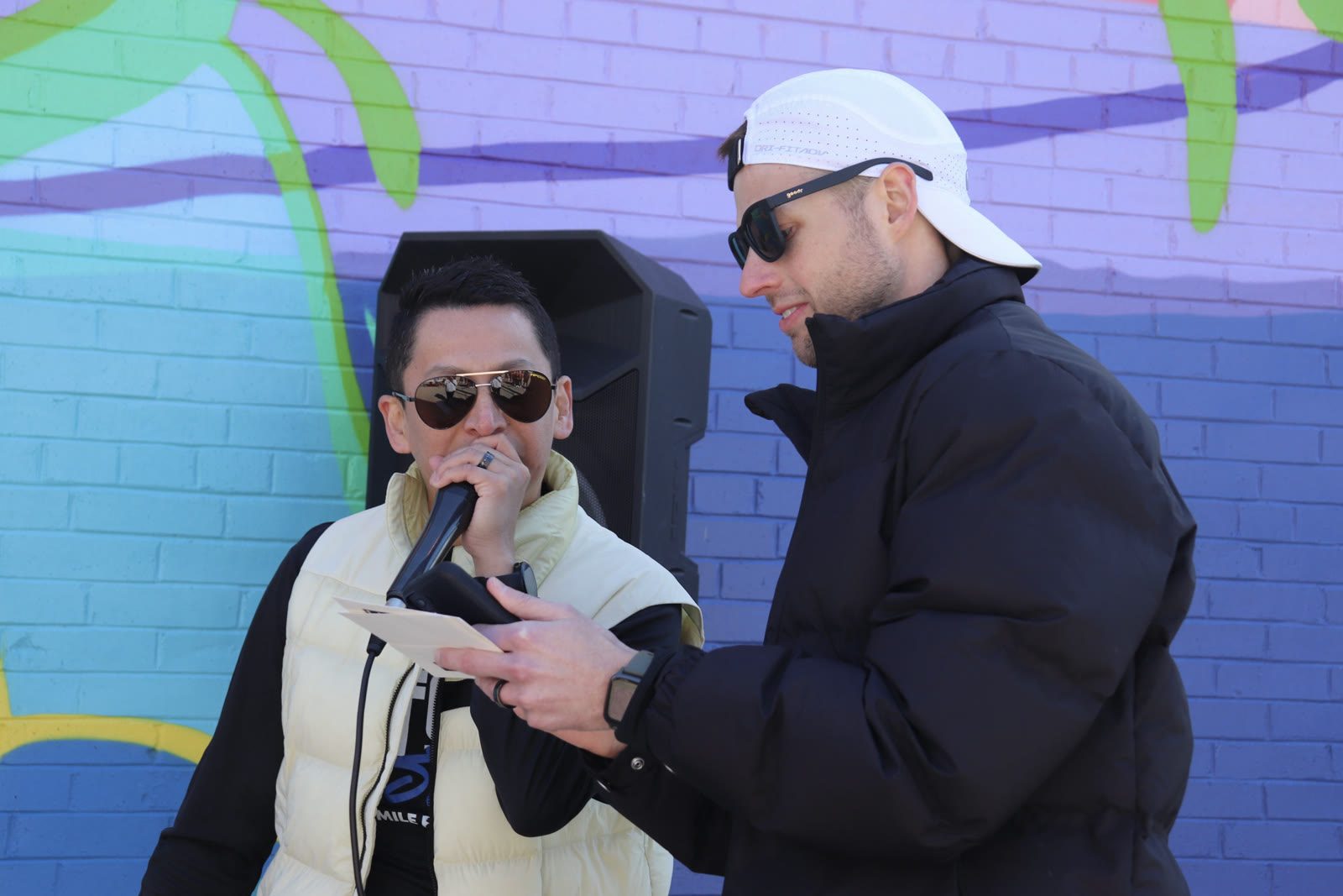 Angel and Josh at a RUNROO event