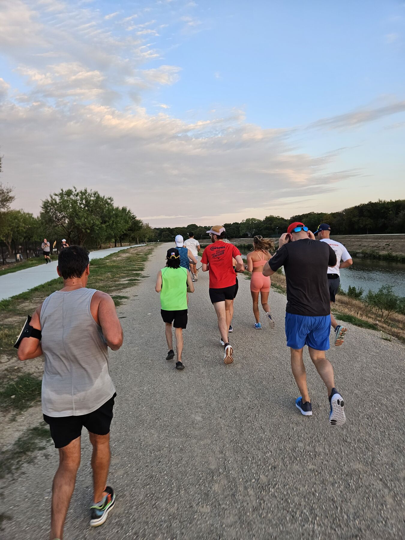 Runners on the trail during a RUNROO race